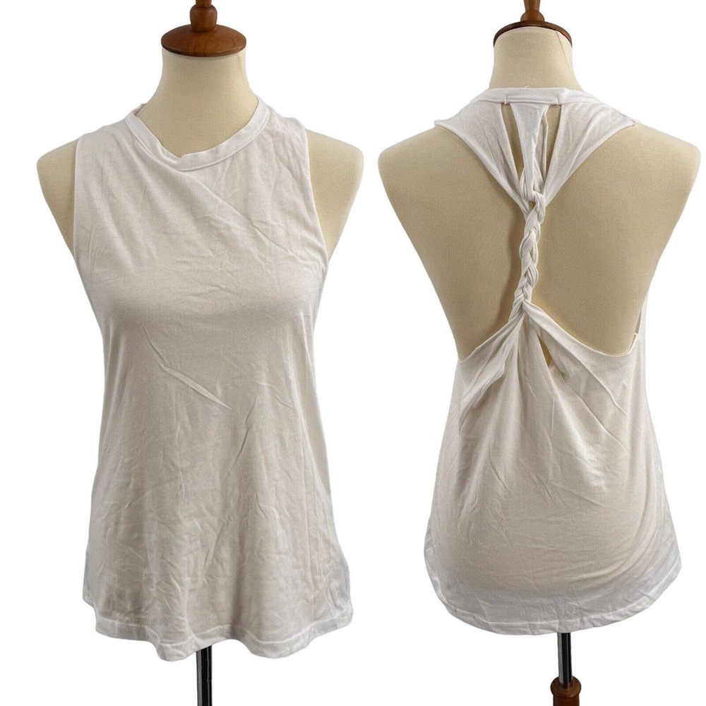 LAMade White Braid Back Tank Size Large New